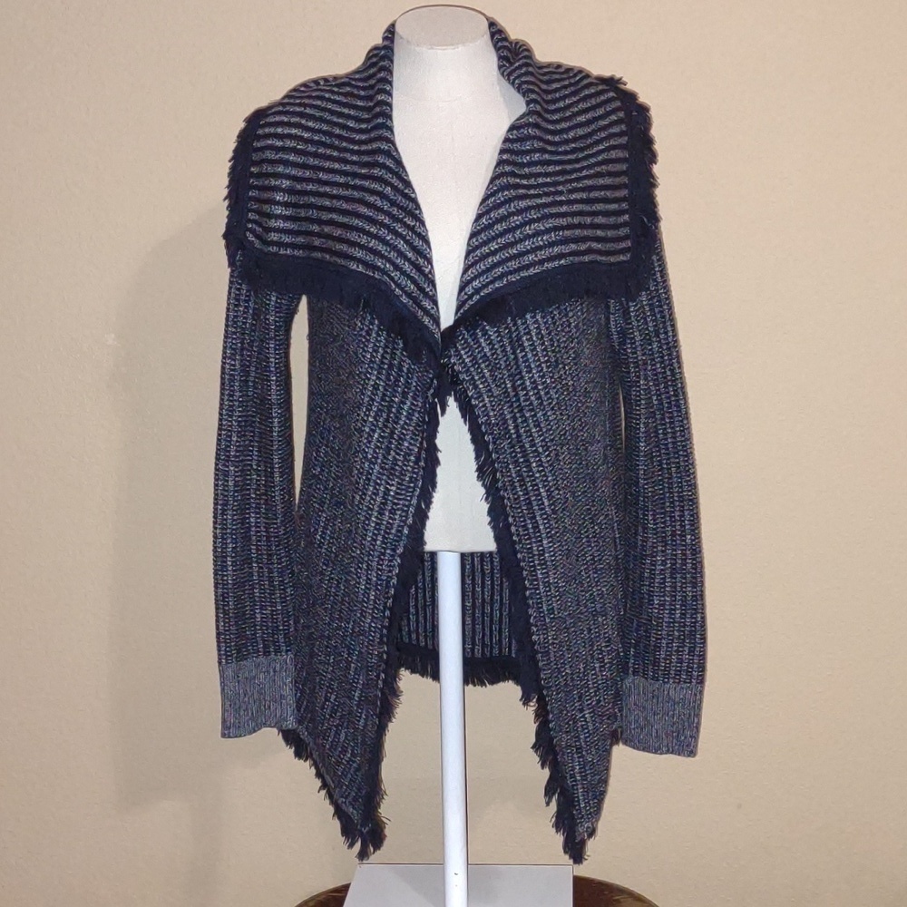 M. Rena Open Front Cardigan With Fringe.  Size M